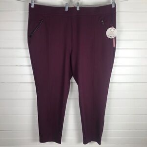 Curvy Appeal Tummy Tucking Legging Burgundy Nro 120246